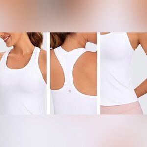 Reflex White Ribbed Tank Top